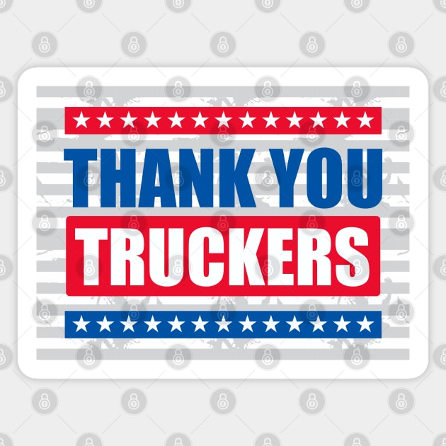 Thank You Truckers Sticker by Dale Preston Design